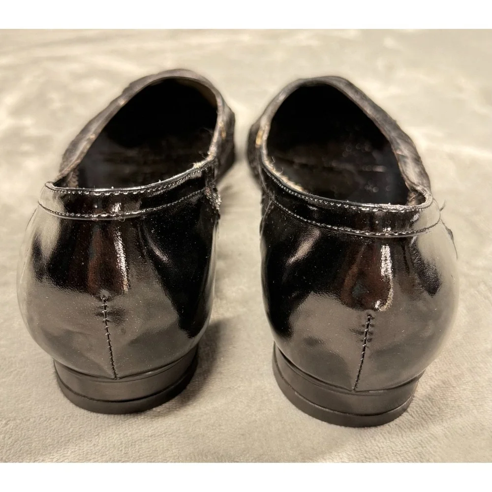 Stefani Collection Womens Flats 8.5M Black Lace Sequin Ballet Loafer